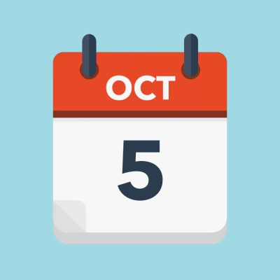 Calendar icon showing 5th October