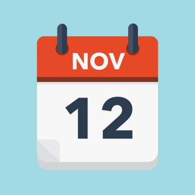 Calendar icon showing 12th November
