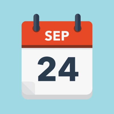 Calendar icon showing 24th September